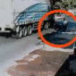 Tangkapan Layar Video CCTV Penumpang Wanita Tewas Terlindas Truk