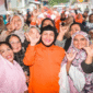 Calon Wali Kota Makassar (INiMI) Indira Yusuf Ismail berbaur kepada masyarakat Kota Makassar