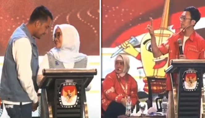 Foto Kolase : Cawawali Makassar nomor urut 2, Rezky Mulfiati Lutfi dan Cawawali Makassar nomor urut3, Ilham Ari Fauzi Amir Uskara