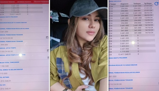 Foto Kolase : Skema Angsuran Andi Fatmasari terkait kasus cicilan iPhone
