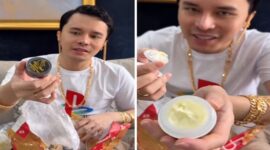 Foto Kolase : dr. Oky Pratama Unboxing produk kosmetik Mira Hayati