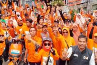 Ratusan pendukung pasangan calon Wali Kota dan Wakil Wali Kota Makassar INIMI blusukan di Maccini