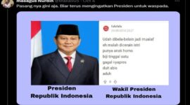 Tangkapan Layar Status Foto Netizen : Seruan Tak Pasang Foto Wapres