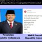 Tangkapan Layar Status Foto Netizen : Seruan Tak Pasang Foto Wapres