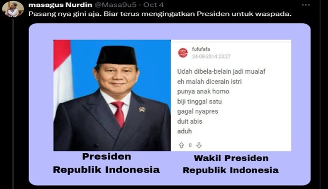 Tangkapan Layar Status Foto Netizen : Seruan Tak Pasang Foto Wapres