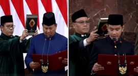 Foto Kolase : Pelantikan Presiden 2024 dan Pelantikan Wakil Presiden, Prabowo Subianto dan Gibran Rakabuming Raka