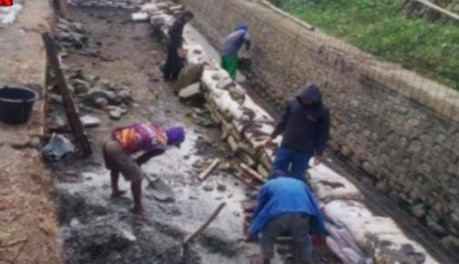 Proyek normalisasi saluran Lekopancing di Kecamatan Tanralili, Kabupaten Maros