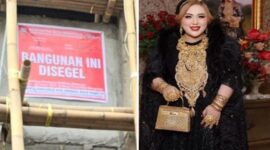 Foto Kolase : Rumah Mira Hayati Disegel oleh Distaru Kota Makassar (Ist)