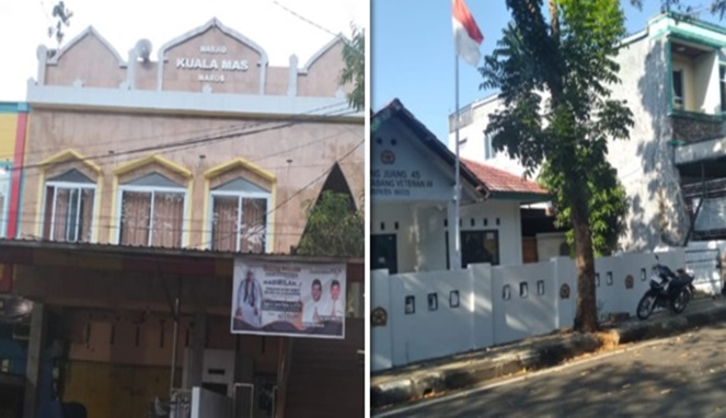 Foto Kolase : Masjid Kuala Mas dan Ruko Lantai 2 Dicaplok