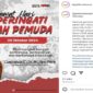 Poster Instagram DPPKB Makassar Mengucapkan Selamat Hari Sumpah Pemuda