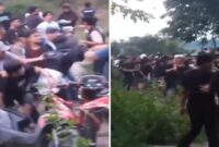 Foto Kolase : Bentrokan antar pendukung Calon Bupati Enrekang