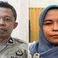 Kolase : Aipda Marthyn Surya Pamula dan istrinya, Bahrani (Foto Ditkrimum Polda Sulsel)