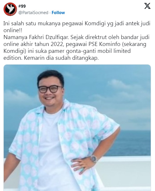 Fakhri Dzulfiqar, pegawai di PSE Kominfo (sekarang Komdigi).