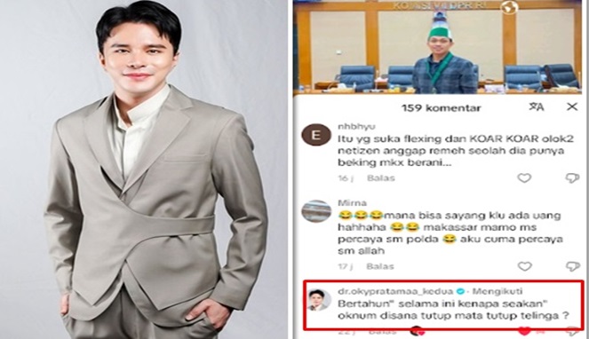 Foto Kolase : dr Oky Pratama dan Tanggapan Komentar di TikTok