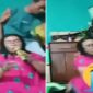 Foto Kolase : Hertalina Simanjuntak yang sedang karaoke live di Facebook Ditikam oleh suami hingga tewas.