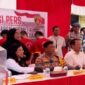 Polda Sulsel menggelar konferensi pers terkait judi online hingga produk kosmetik bermerkuri pada Jumat (8/11/2024).