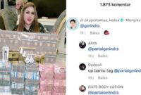 Foto Kolase Mira Hayati dan Komentar Tagar Gerindra dr Oky Pratama