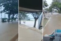 Foto Kolase : Jalur trans-Sulawesi, termasuk Jalan Poros Makassar-Parepare dan Barru-Soppeng, lumpuh akibat banjir