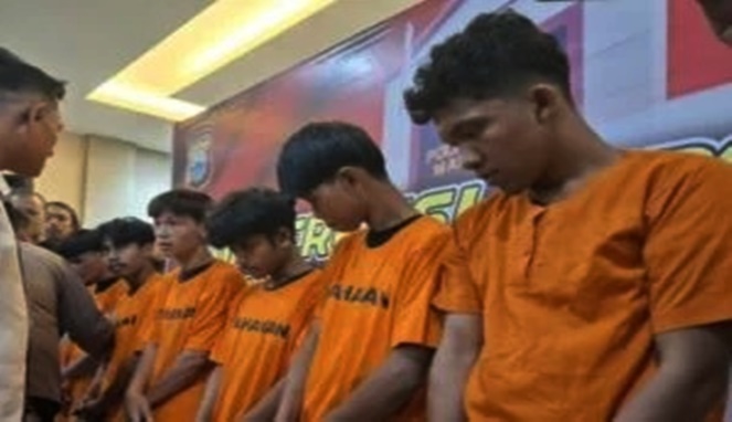 Enam Pelaku Geng Motor yang Terlibat Pembusuran Karyawan Kafe Ditangkap (Ist)