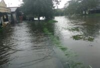 Penampakan Air di Kanal Borong Rata dengan Jalan