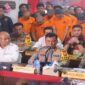 Kapolda Sulsel, Irjen Pol Yudhiawan, saat konferensi pers di Mako Polres Gowa.