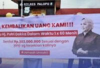 Spanduk “Kembalikan Uang Kami” Viral di Media Sosial, Putri Dakka Dituding Tipu Warga dengan Modus Program Umroh Subsidi