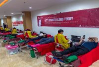 Pendonor di Swiss-Belinn Panakkukang yang telah berpartisipasi kepada PMI Sulsel