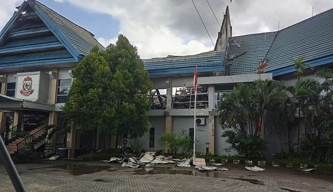 Penampakan Kantor Dinas Pendidikan (Disdik) Makassar Usai Terbakar