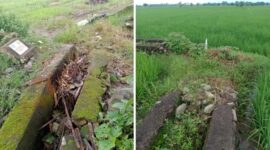 Foto Kolase : Proyek Irigasi di Gowa Tak Bertuan Mangkrak dan Jadi Bangkai Beton
