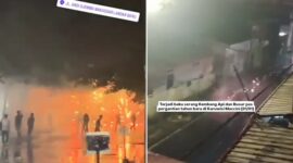 Foto Kolase : Perang Petasan di 2 Wilayah Makassar, Yakni di Jalan Andi Djemma dan Jalan Maccini