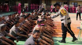 Sebanyak 66 personel Polres Gowa mendapatkan kenaikan pangkat dalam upacara korps rapor