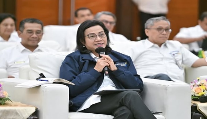 Sri Mulyani berdialog dengan jajaran vertikal Kemenkeuri jelang penutupan tahun 2024 (Foto Instagram Sri Mulyani)
