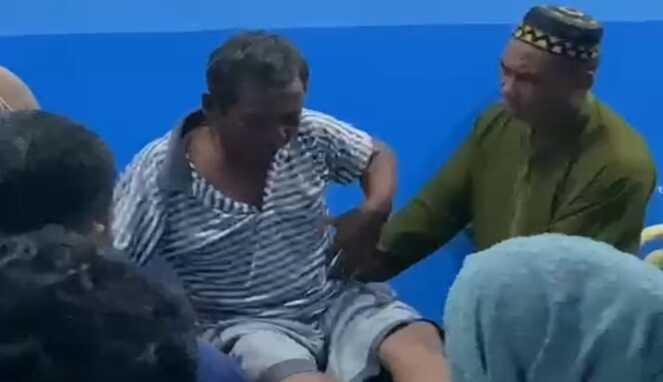 Pemilik Empang di Takalar Abdul Karim Daeng Sau menjalani perawatan medis di RS Padjonga Takalar (Ist)