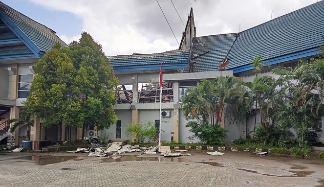 Penampakan Kantor Dinas Pendidikan (Disdik) Makassar Usai Terbakar