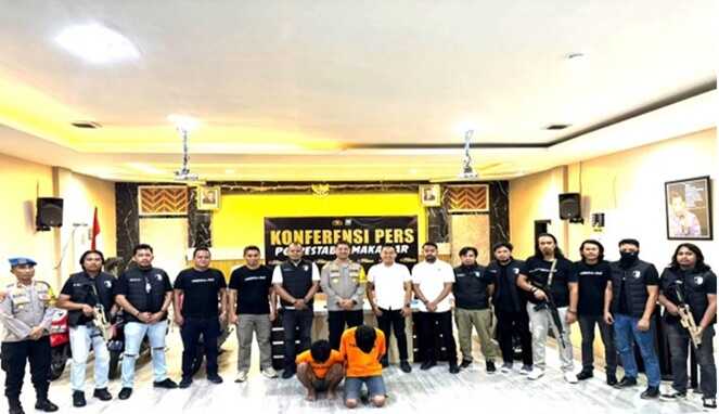 Dua Anggota Geng Motor Ditampilkan Polisi dari Enam Pelaku lainnya yang Masih di Bawah Umur