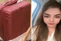 Foto Kolase : Koper Merah dan Korban Mutilasi Uswatun Khasanah