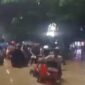 Kondisi terkini banjir di Jalan Asoka Pettuadae, Kecamatan Turikale Kabupaten Maros, Sulawesi Selatan
