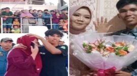 Foto Kolase : Pasangan Bojes dan Lia yang Viral di Pelabuhan Passarang Majene Berujung Pernikahan