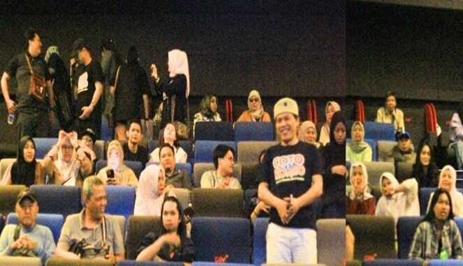 Sesi Pemotretan Haji Matto Usai Nobar Film Coto Vs Konro di Studio 4 CGV Mall Panakkukang 
