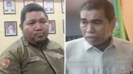 Foto Kolase : Alif Staf Manejer Indomaret (Kiri) dan Syamsuddin Muhiddin Ketua DPRD Barru (Kanan)