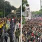 Foto Kolase : Aksi Demo Mahasiswa Bertajuk Indonesia Gelap Menggema di Berbagai Daerah di Indonesia (Ist)