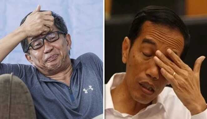 Foto Kolase : Rocky Gerung dan Jokowi