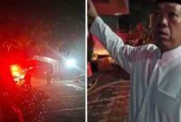 Foto Kolase : Kebakaran dan Menteri ATR/BPN Nusron Wahid