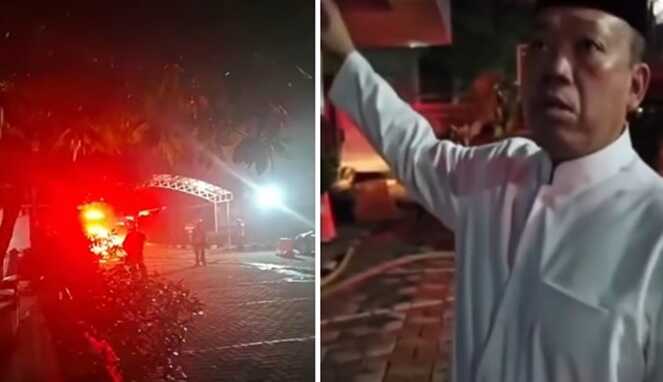 Foto Kolase : Kebakaran dan Menteri ATR/BPN Nusron Wahid