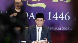 Menteri Agama Nasaruddin Umar mengumumkan ketetapan sidang isbat bahwa 1 Ramadan 1446 H bertepatan dengan 1 Maret 2025 (Ist)