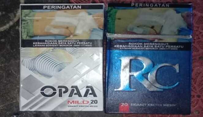 Rokok Ilegal Merek OPAA dan RC
