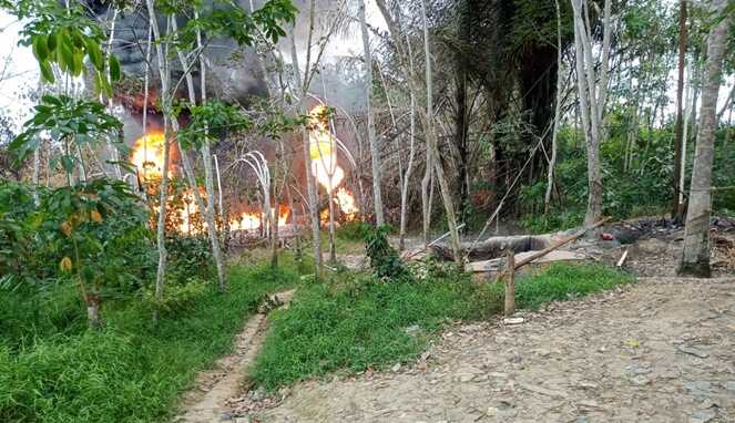 Ledakan pengeboran minyak illegal di Batang Hari