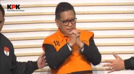 Hasto Kristianto ditahan KPK (Tangkapan Layar YouTube KPK)