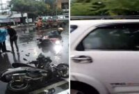 Foto Kolase : Kecelakaan beruntun beruntun yang melibatkan tujuh sepeda motor dan tiga mobil terjadi di perbatasan Gowa-Makassar