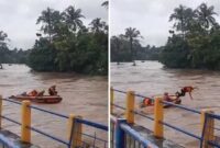 Foto Kolase Tim SAR Maros Terseret Arus Benudngan Lekopancing